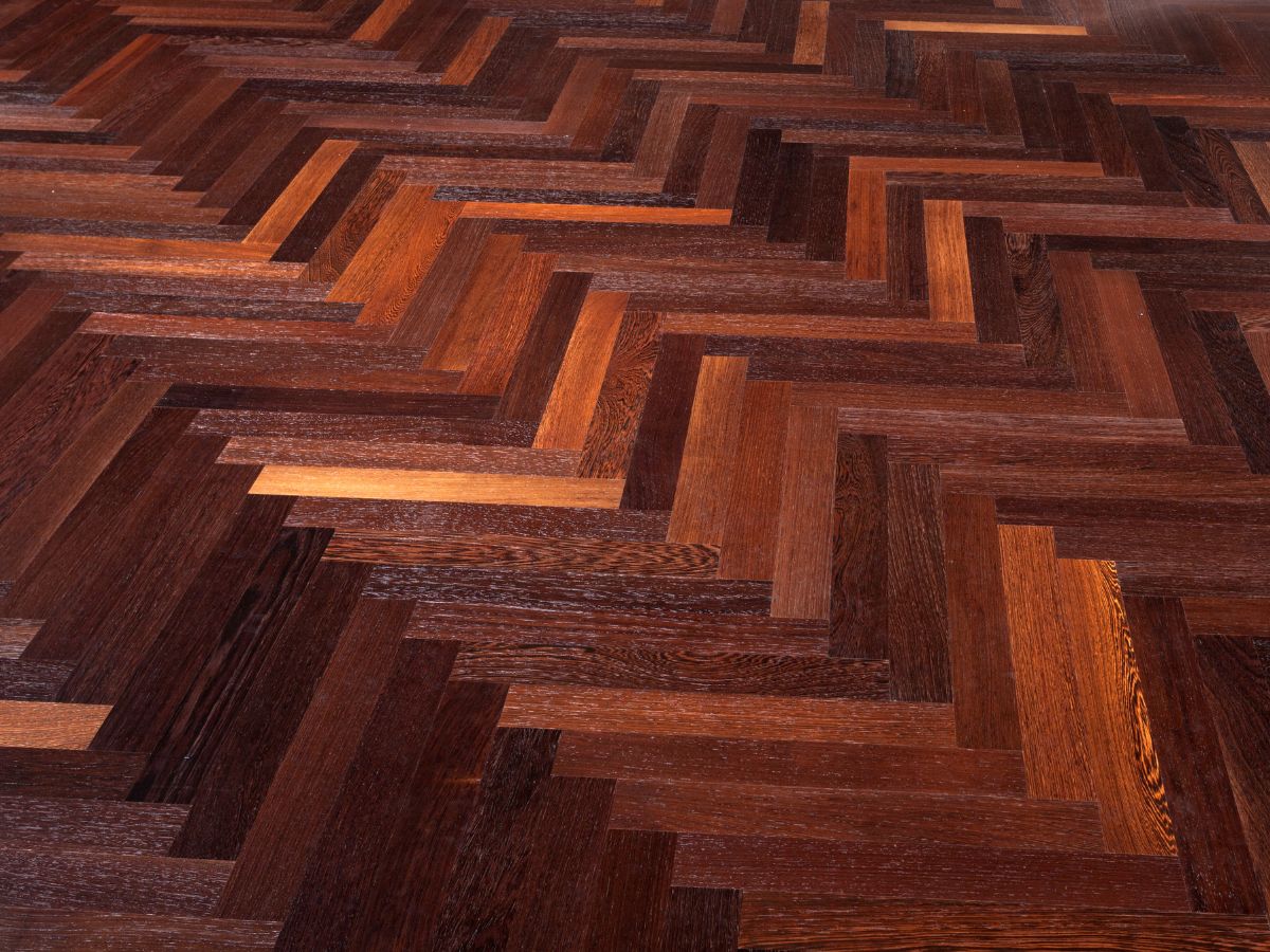piso de madeira em parquet