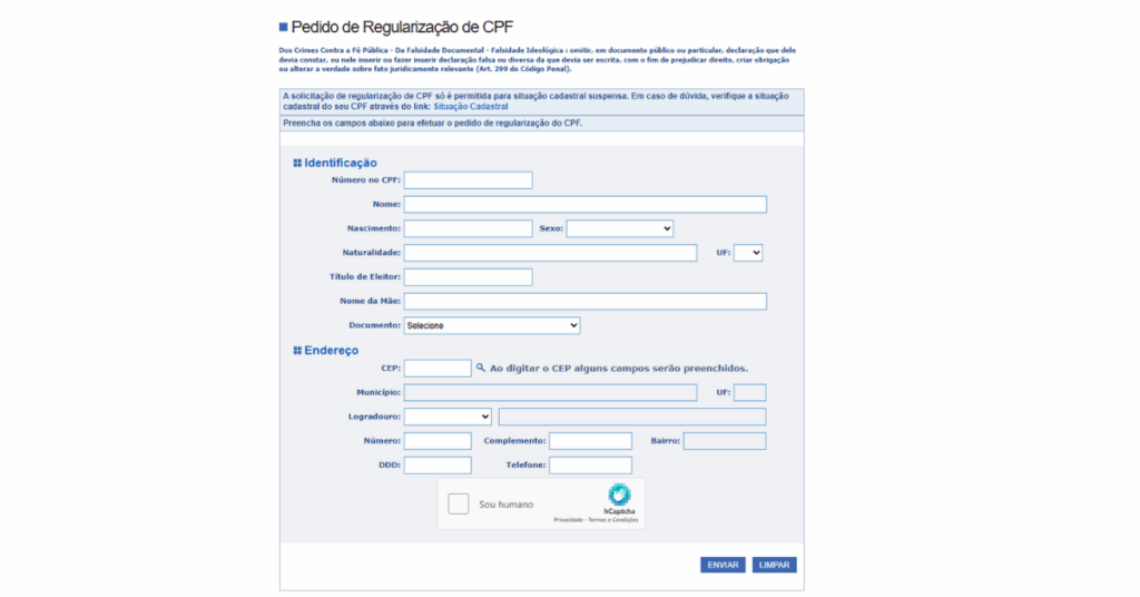 regularizar o CPF